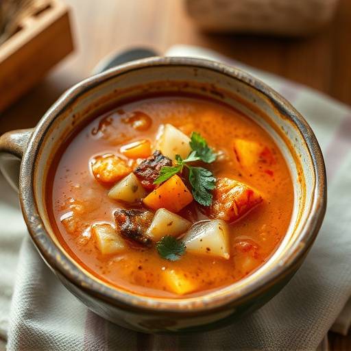 Imagen de un plato de Escudella catalana