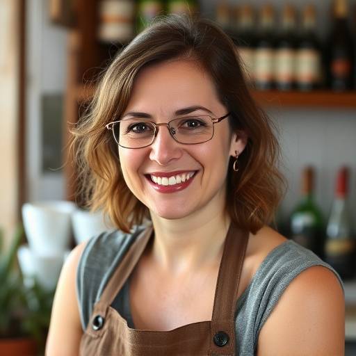 Retrato de Laia Ferrer, redactora y especialista en cultura culinaria de Delicias Catalanas.